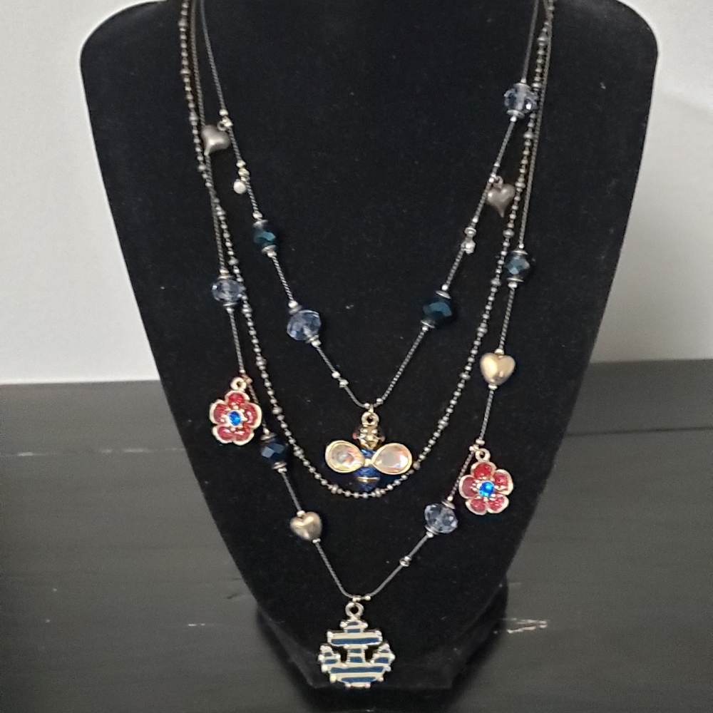 Betsey Johnson Spectator Anchor necklace